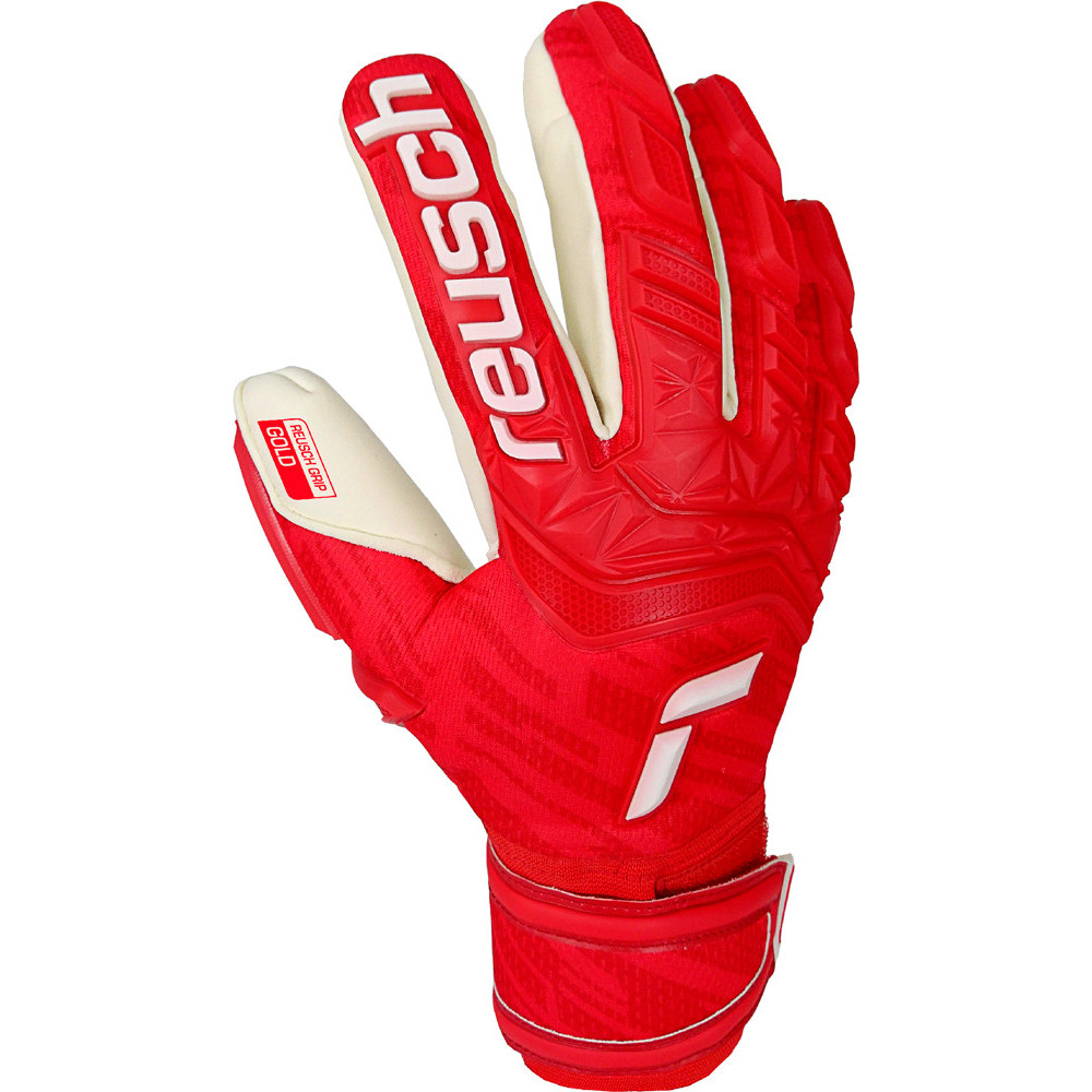 Reusch Attrakt Freegel Gold Finger Support Torwarthandschuhe, rot/weiss