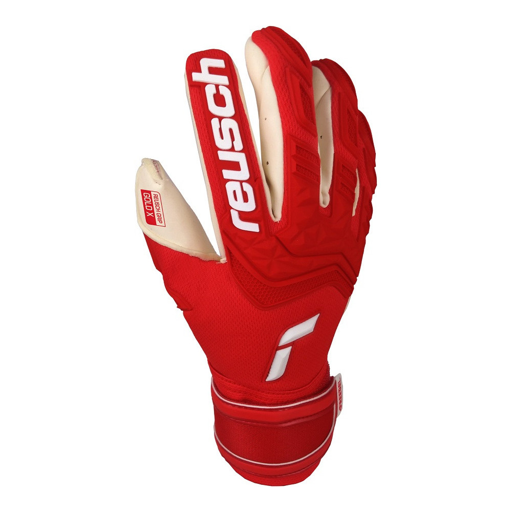 Reusch Attrakt Freegel Gold X Torwarthandschuhe, rot/weiss
