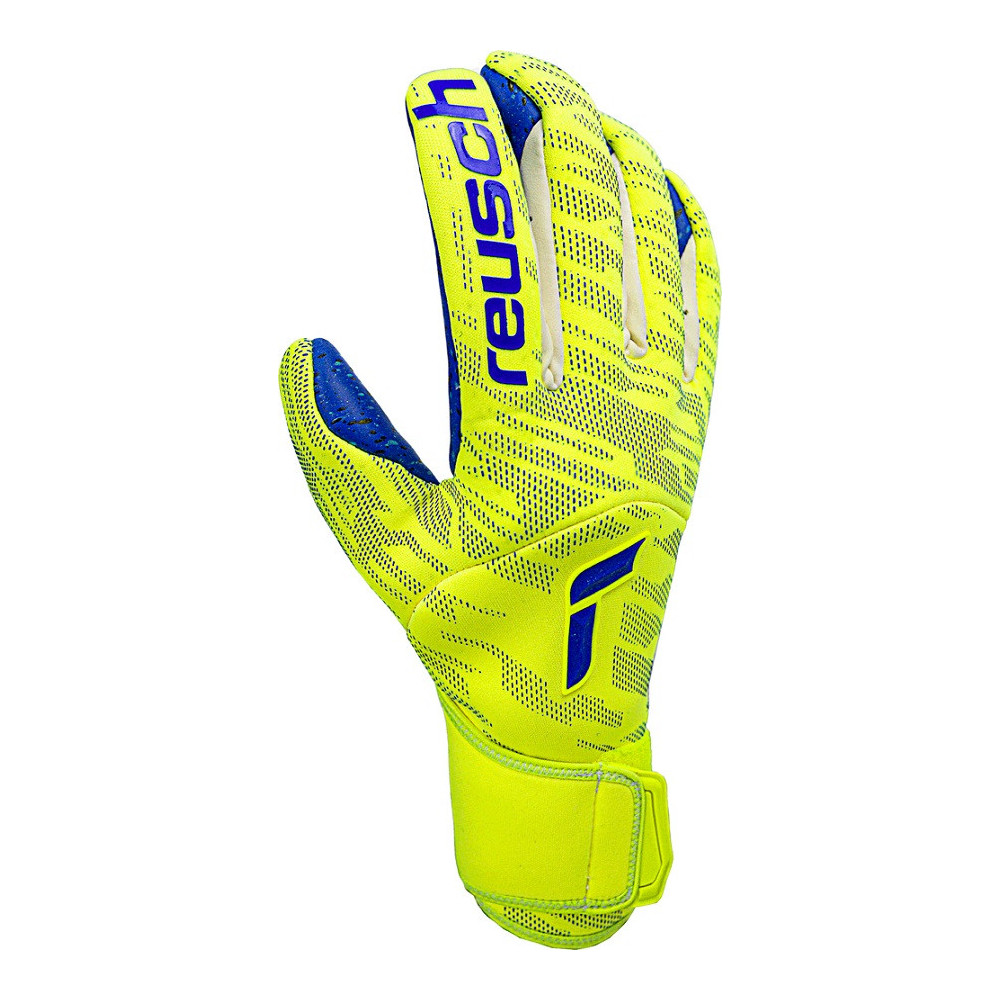 Reusch Pure Contact Fusion Torwarthandschuhe, gelb/blau
