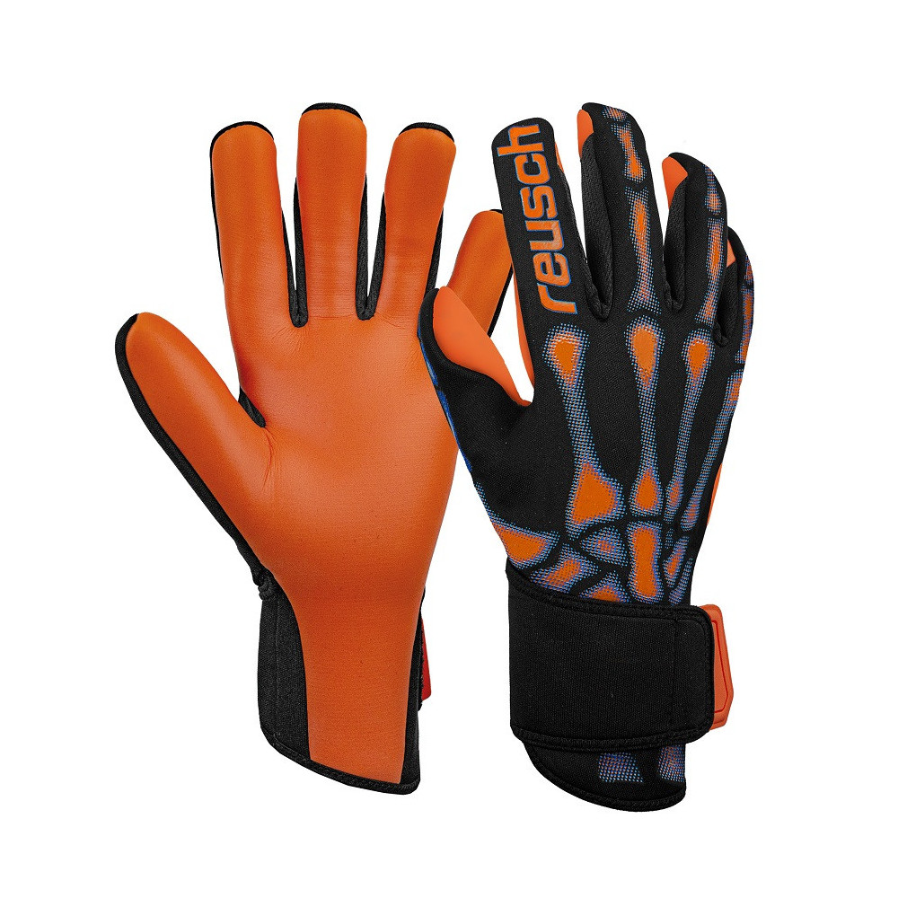 Reusch Pure Contact Torwarthandschuhe, schwarz/orange