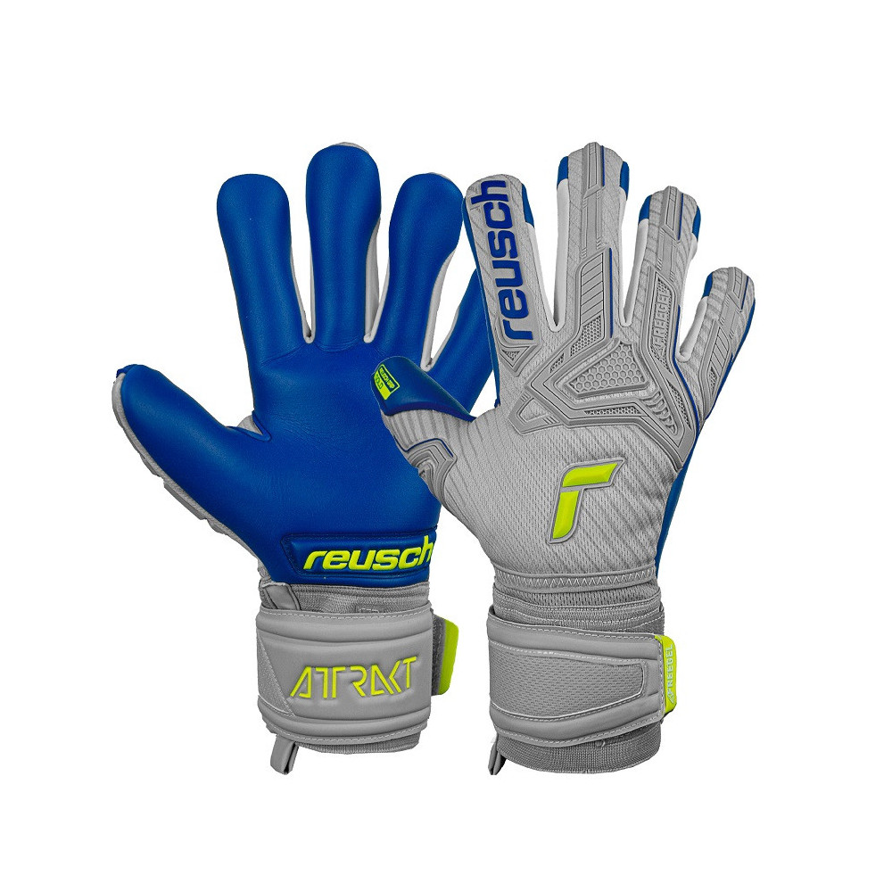 Reusch Attrakt Freegel Gold FS Torwarthandschuhe, grau/blau