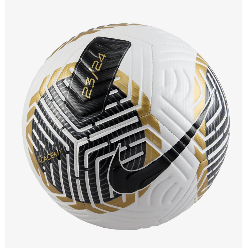 Nike Academy Fussball weiss gold