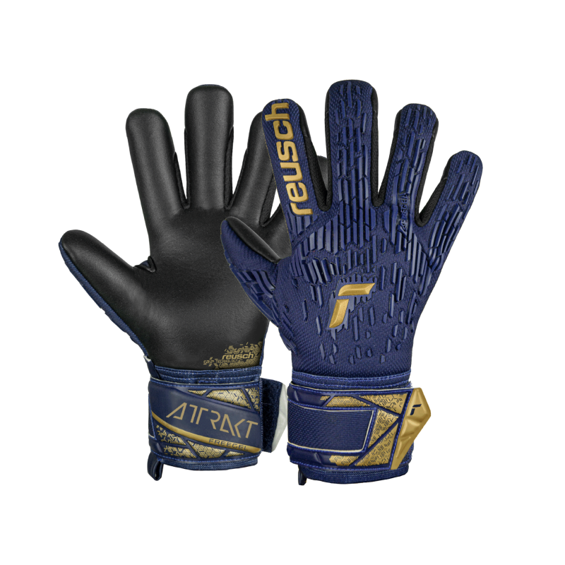 Reusch Attrakt Freegel Silver Junior Torwarthandschuh, blau/gold