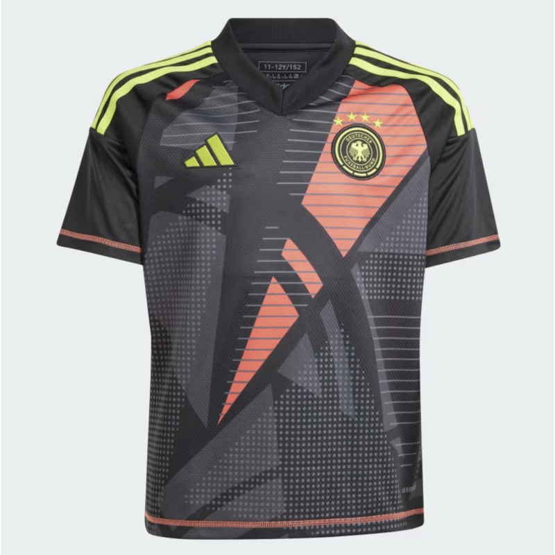 Adidas DFB Deutschland Goalie Trikot Junior 2024, schwarz Adidas DFB Deutschland Goalie Trikot Junior 2024, schwarz