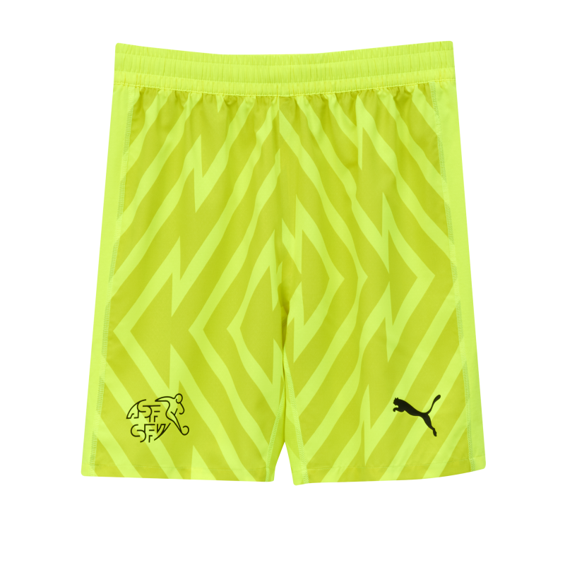 Puma SFV Schweiz Goalie Shorts Replica 2024 Junior, gelb