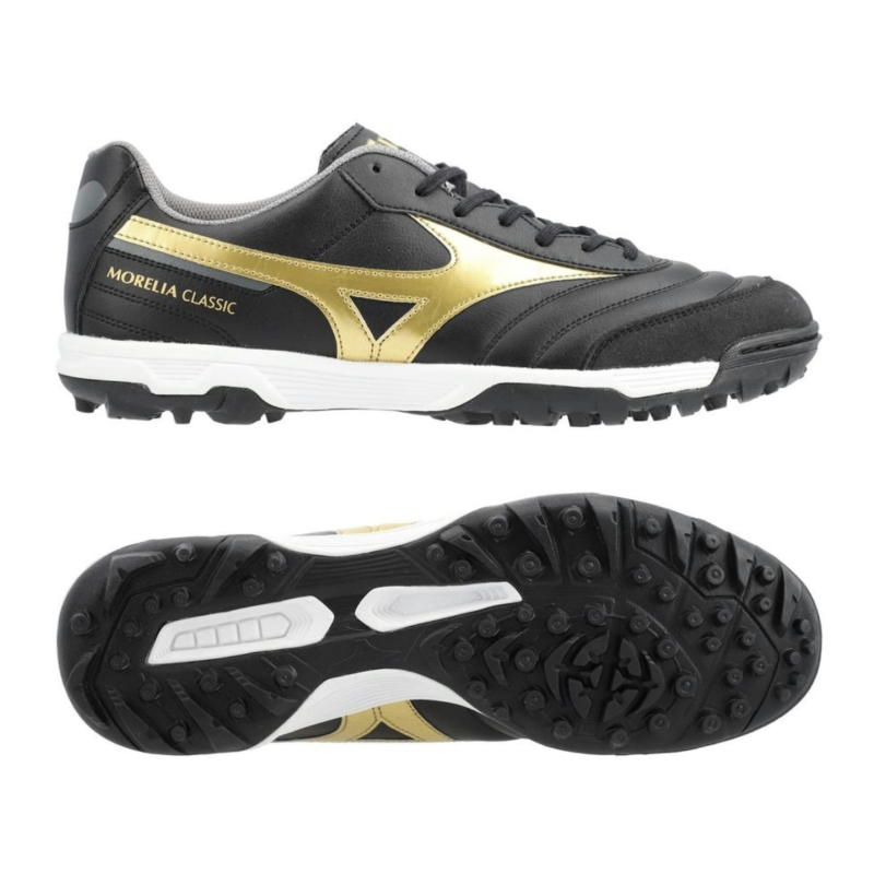 Mizuno Morelia Sala Classic TF Fussballhallenschuh, schwarz/gold