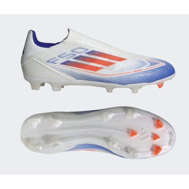 Adidas F50 League Laceless FG MG Fussballschuh weiss blau