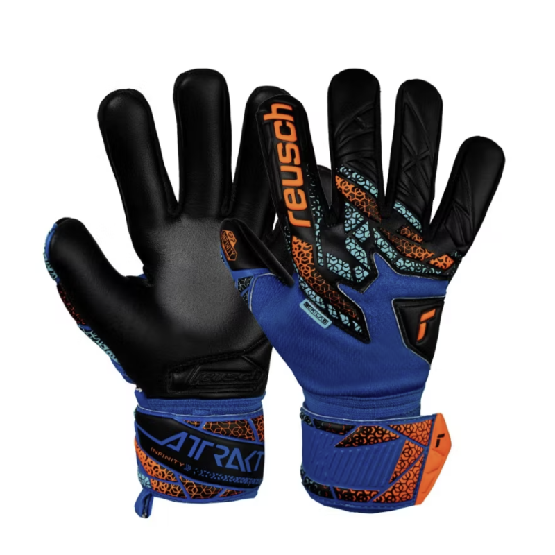 Reusch Attrakt Infinity NC Junior Torwarthandschuh, blau/orange/schwarz