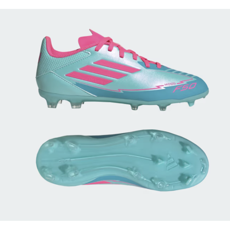 Adidas F50 League Messi Junior FG/MG Fussballschuh, aqua/pink Adidas F50 League Messi Junior FG/MG Fussballschuh, aqua/pink