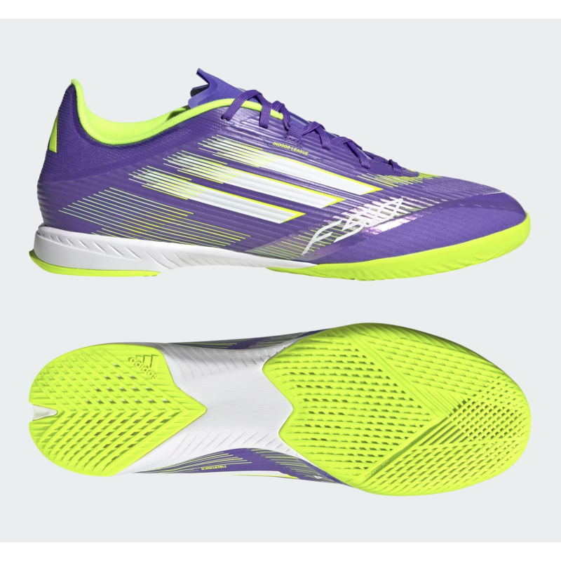 Adidas F50 League Fussballhallenschuhe, lila/gelb