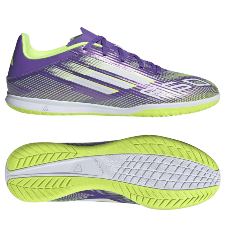 Adidas F50 Club Fussballhallenschuhe, lila/gelb