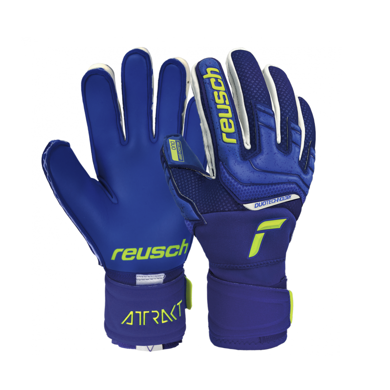 Reusch Attrakt Duo Torwarthandschuh, blau/gelb