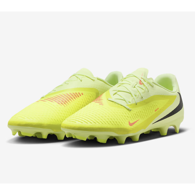 Nike Phantom 6 Low Academy FG/MG Fussballschuh, hypercrimson/limelight