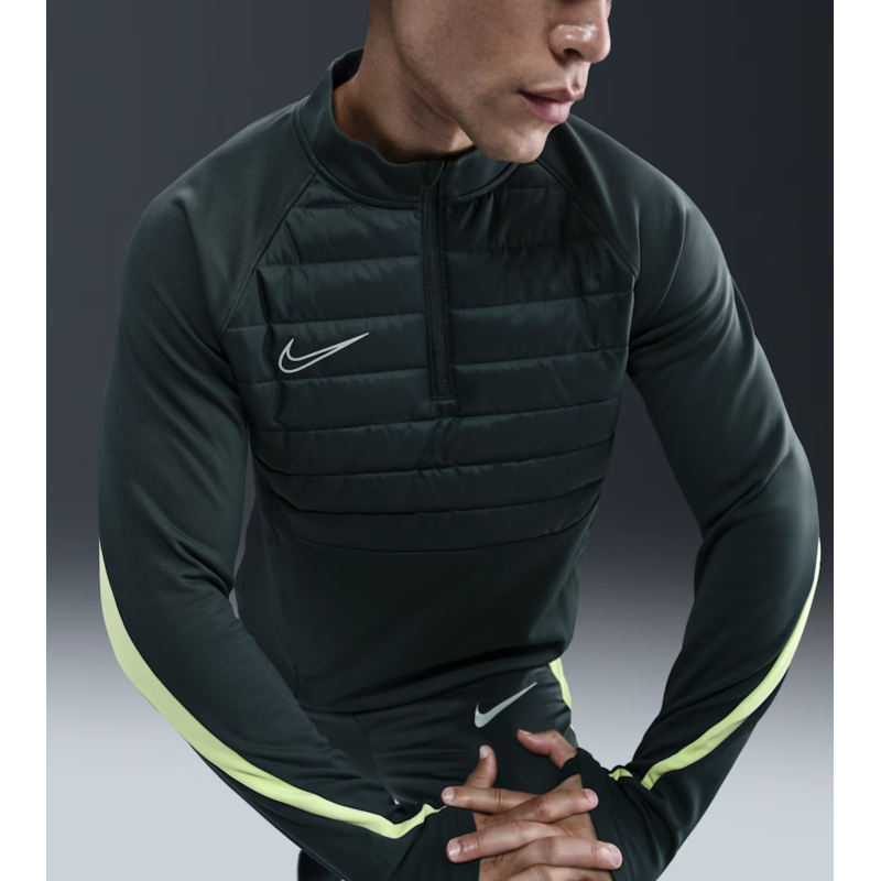 Nike Academy Winter Warrior Therma-FIT Fussballoberteil, seaweed/limelight Nike Academy Winter Warrior Therma-FIT Fussballoberteil, seaweed/limelight