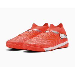 Puma Future Match Fussballhallenschuh, rot/silber
