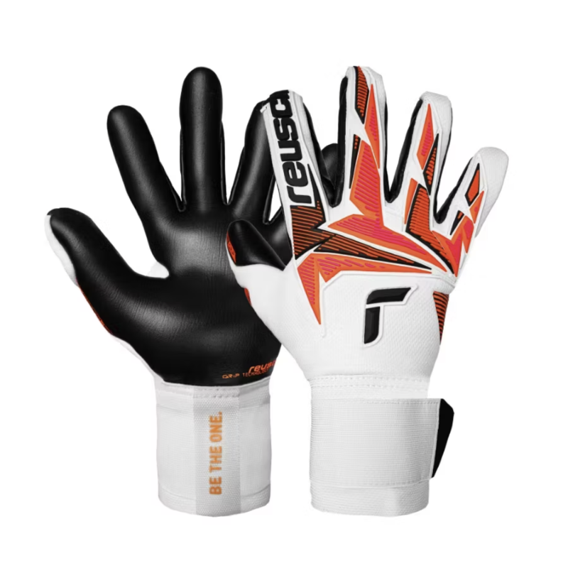 Reusch Attrakt Freegel Gold X Torwarthandschuh, weiss/orange/schwarz