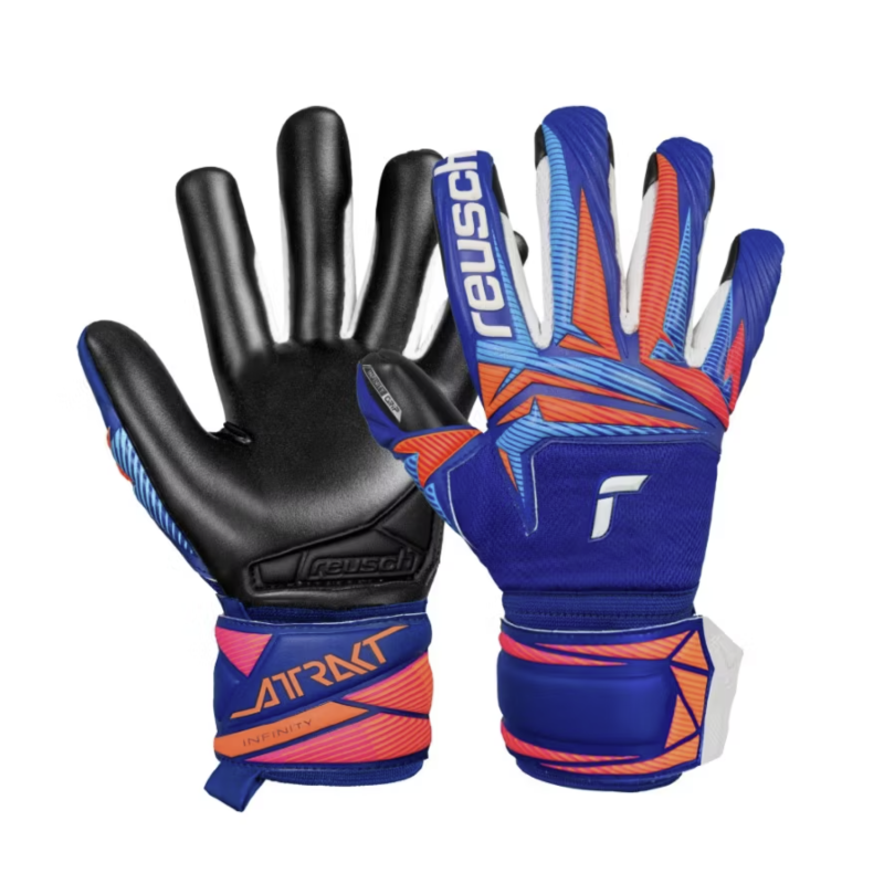 Reusch Attrakt Infinity NC Junior Torwarthandschuh, blau/orange/schwarz