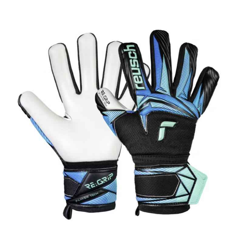 Reusch Attrakt RE:GRIP NC Junior Torwarthandschuh, schwarz/blau