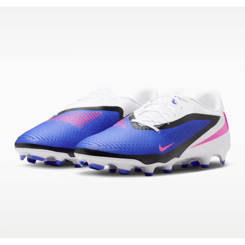 Nike Phantom 6 Low Academy FG/MG Fussballschuh, blau/weiss/pink