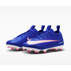 Nike Mercurial Zoom Vapor 16 Academy FG/MG Junior Fussballschuh, blau/weiss/pink