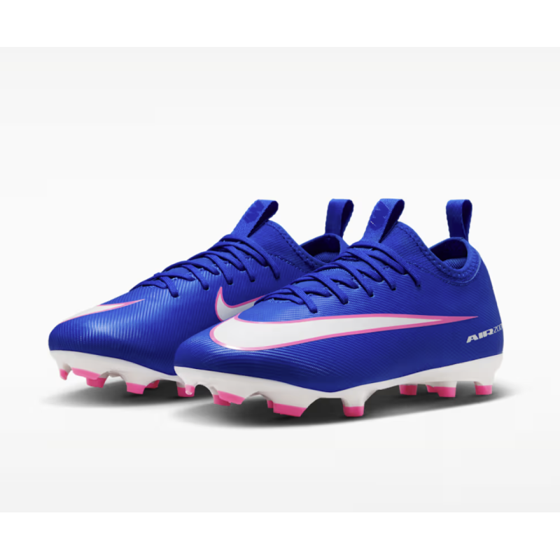 Nike Mercurial Zoom Vapor 16 Academy FG/MG Junior Fussballschuh, blau/weiss/pink