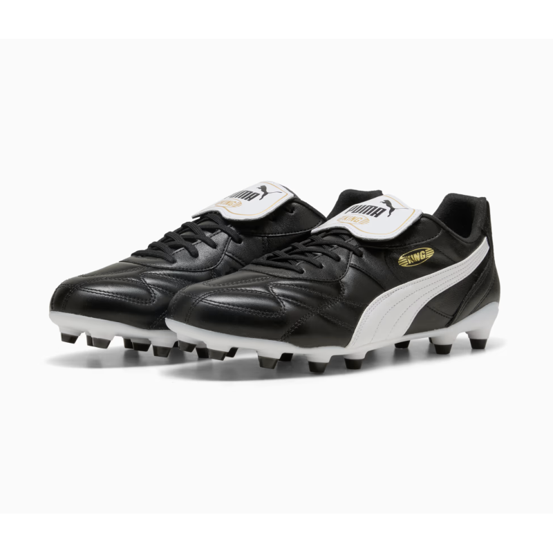 Puma KING Top FG/AG Fussballschuh, schwarz/weiss