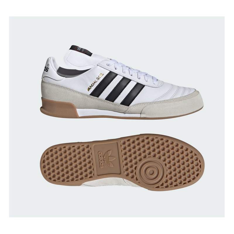 Adidas Mundial Goal Fussballhallenschuh, weiss/schwarz