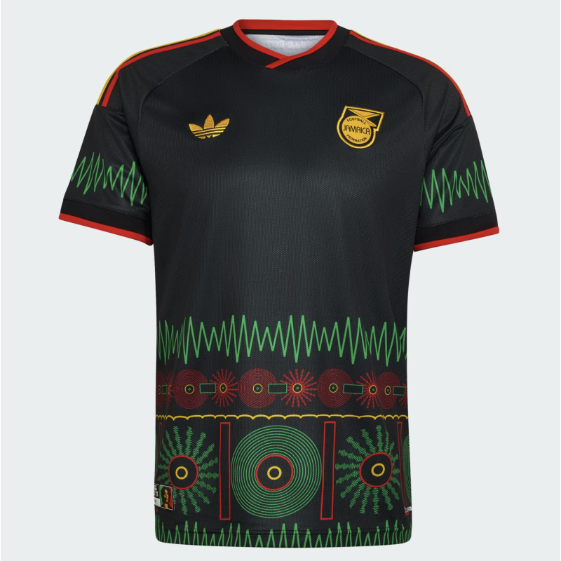 Adidas JFF Jamaika Trikot Away 2026, schwarz