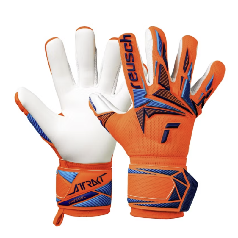 Reusch Attrakt Freegel Advance Junior Torwarthandschuh, orange/blau