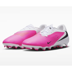 Nike Phantom 6 Low Academy FG/MG Fussballschuh, weiss/pink/schwarz